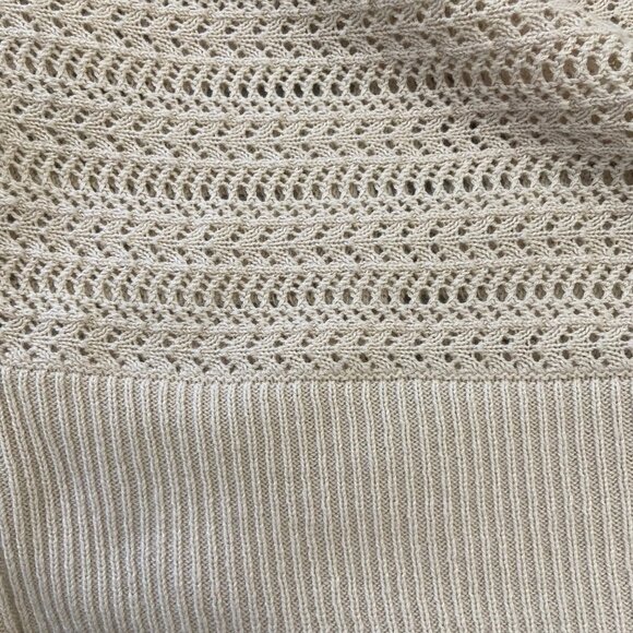 Reitmans Crochet Knit Neutral nude/Beige nude Pullover Sweater Womens size small - Picture 8 of 11